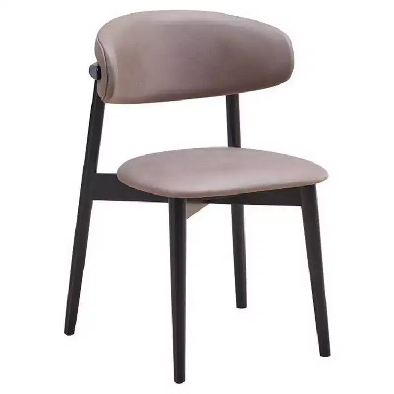 Chaise de salle à manger latérale de 23 pouces, lot de 2, pieds tournés, tissu gris, noir
