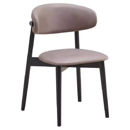 Chaise de salle à manger latérale de 23 pouces, lot de 2, pieds tournés, tissu gris, noir
