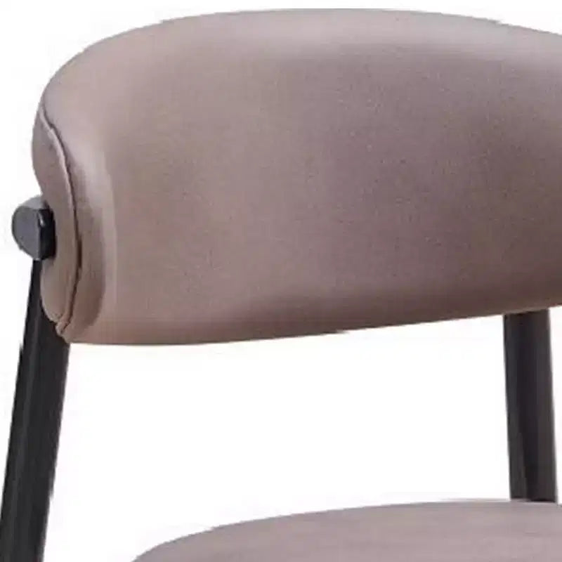 Chaise de salle à manger latérale de 23 pouces, lot de 2, pieds tournés, tissu gris, noir