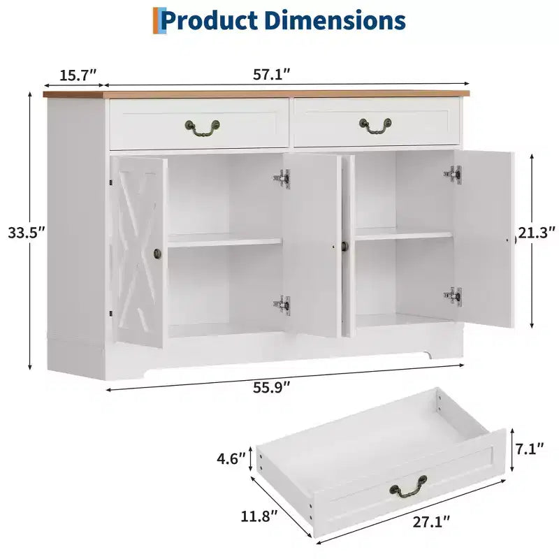 Buffet de cuisine avec rangement, Grand placard de rangement de cuisine, Organisateur de bar à café de salle à manger