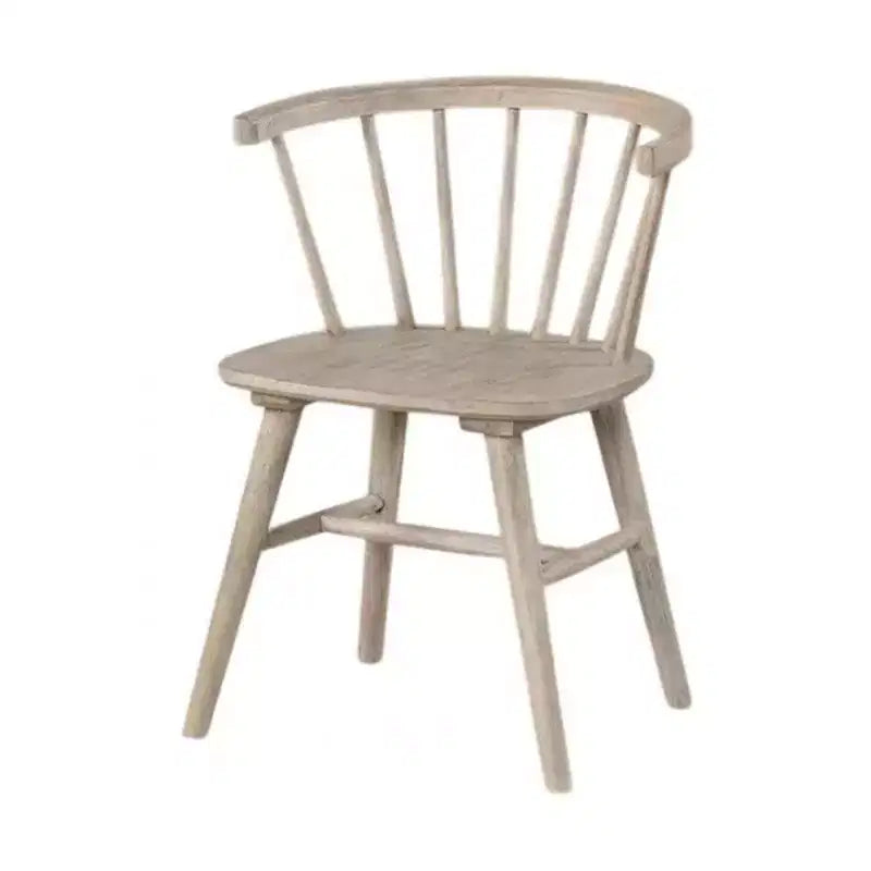 Chaise de salle à manger, lot de 2, dossier à barreaux et pieds shaker, bois noir