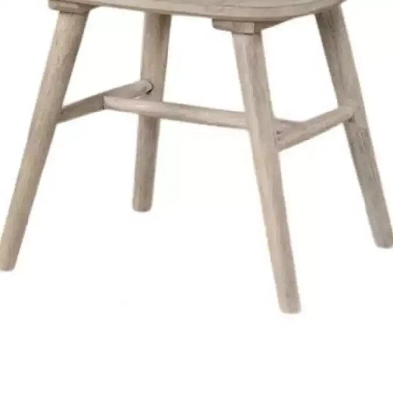 Chaise de salle à manger, lot de 2, dossier à barreaux et pieds shaker, bois noir