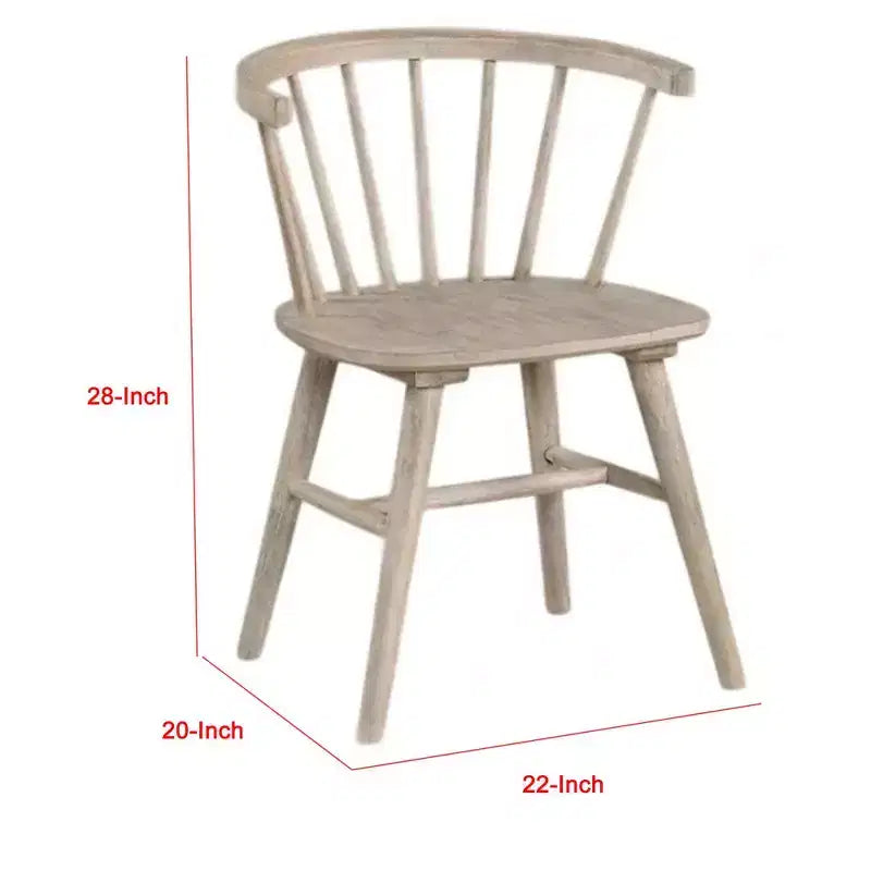 Chaise de salle à manger, lot de 2, dossier à barreaux et pieds shaker, bois noir