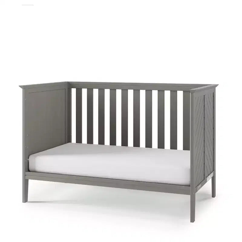 Lit de bébé convertible 3-en-1, se transforme en lit de jour, en lit d'enfant, 3 positions de matelas, non toxique, finition sécuritaire pour bébé