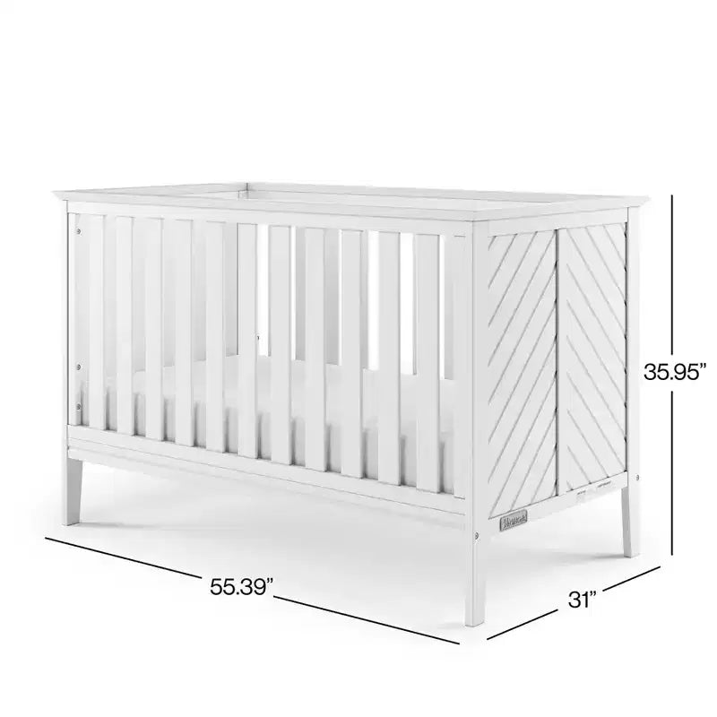Lit de bébé convertible 3-en-1, se transforme en lit de jour, en lit d'enfant, 3 positions de matelas, non toxique, finition sécuritaire pour bébé