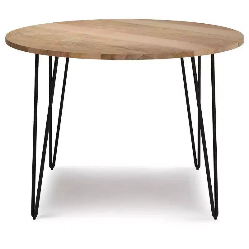 Table à manger ronde 45 po, naturelle