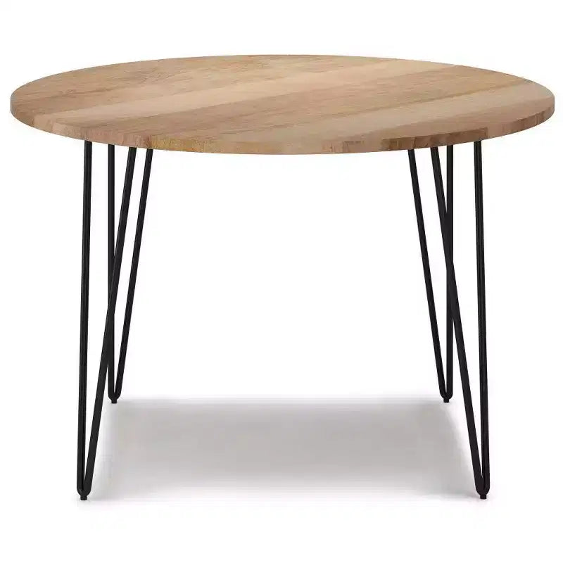 Table à manger ronde 45 po, naturelle