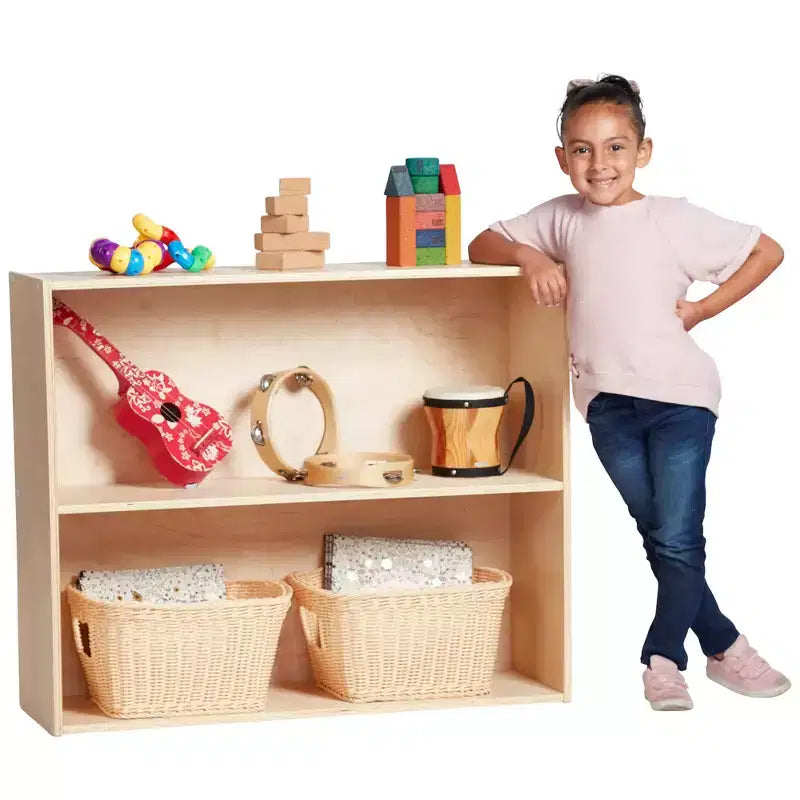 Meuble de rangement simple face 2 étagères , 30 po, Mobilier de classe