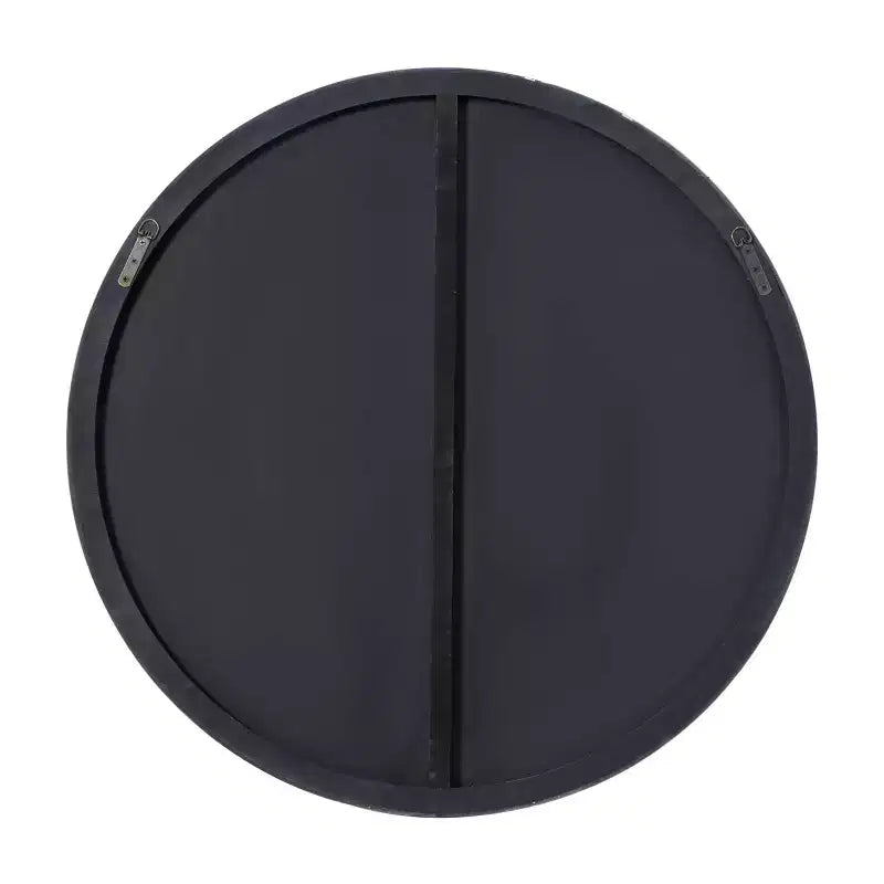 Miroir Mural Rond en Bois Contemporain de 36 po