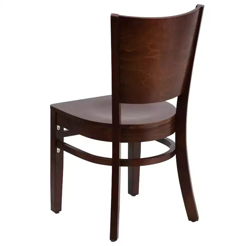 Lot de 4 Chaises de Restaurant en Bois avec Dossier Plein Série Lacey