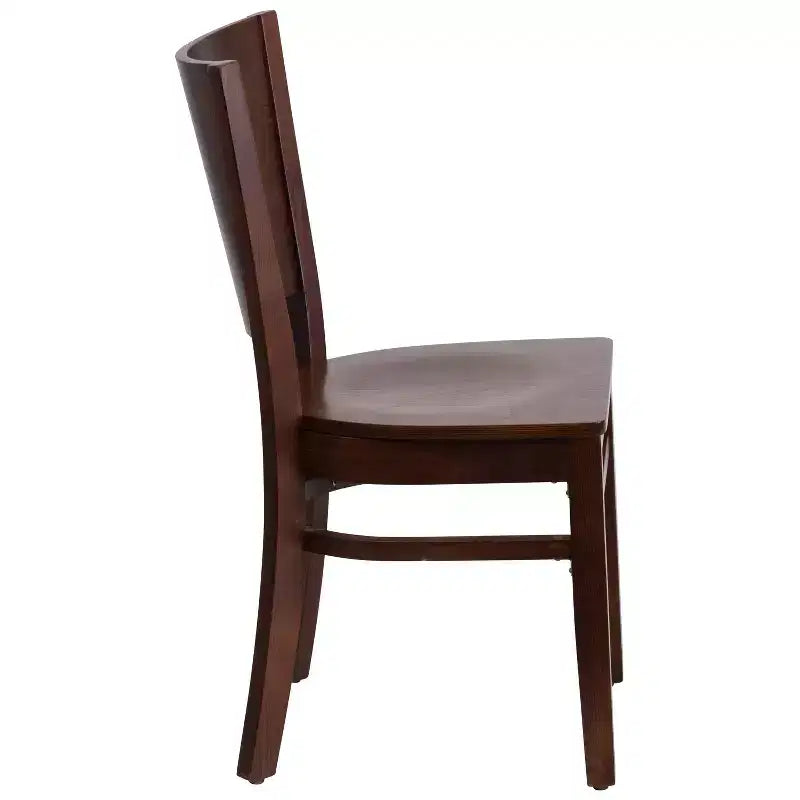 Lot de 4 Chaises de Restaurant en Bois avec Dossier Plein Série Lacey