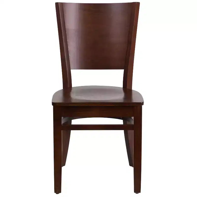 Lot de 4 Chaises de Restaurant en Bois avec Dossier Plein Série Lacey