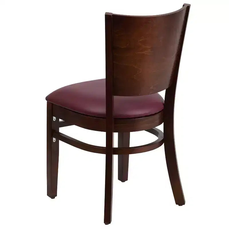 Lot de 4 Chaises de Restaurant en Bois avec Dossier Plein Série Lacey