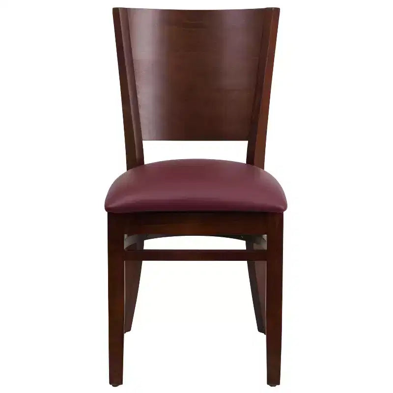Lot de 4 Chaises de Restaurant en Bois avec Dossier Plein Série Lacey