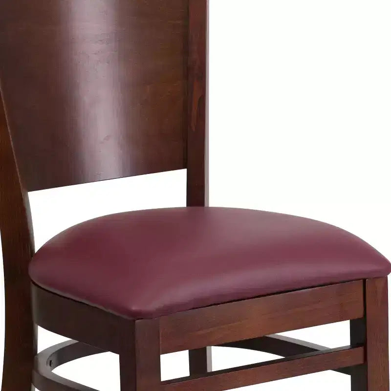 Lot de 4 Chaises de Restaurant en Bois avec Dossier Plein Série Lacey