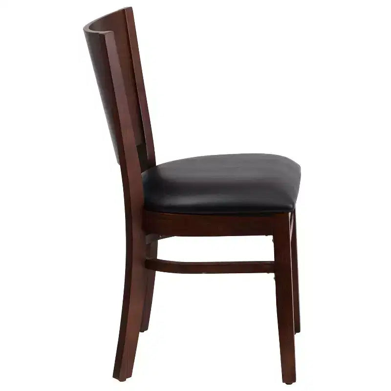 Lot de 4 Chaises de Restaurant en Bois avec Dossier Plein Série Lacey