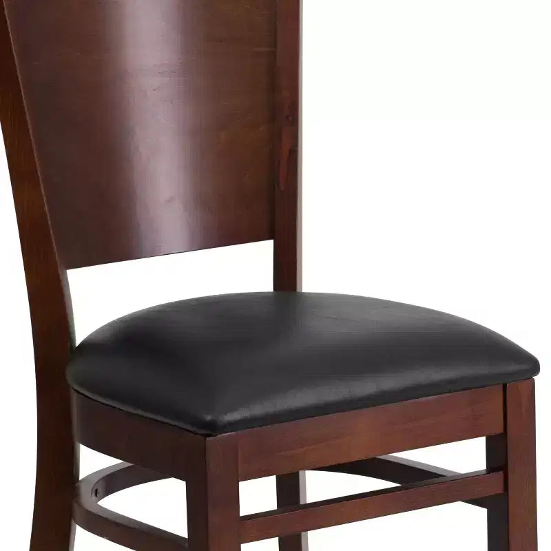 Lot de 4 Chaises de Restaurant en Bois avec Dossier Plein Série Lacey